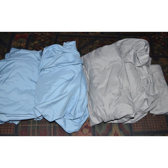 Twin XL Modern southern Home Sheet Set Blue & Grey 2 sets with pillowcase - Picture 2 of 4